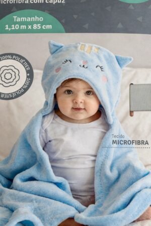 Cobertor Microfibra Con capuz Mami 110x 0,85 Papi Textil