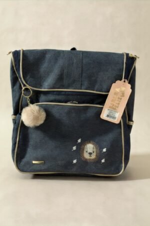 MUCHILA DE MATERNIDADE ESPERA FELIZ  MARINHO/BEGE 31 X 30X17