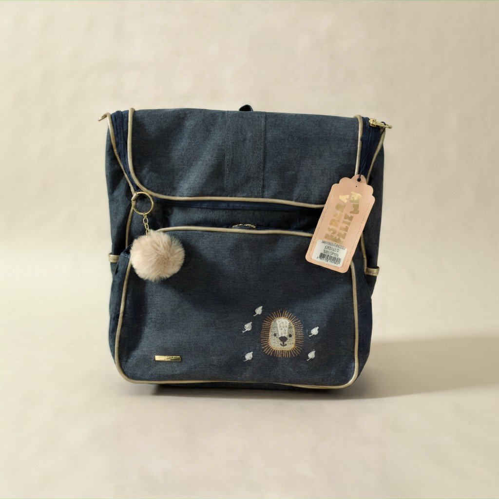 MUCHILA DE MATERNIDADE ESPERA FELIZ MARINHO/BEGE 31 X 30X17