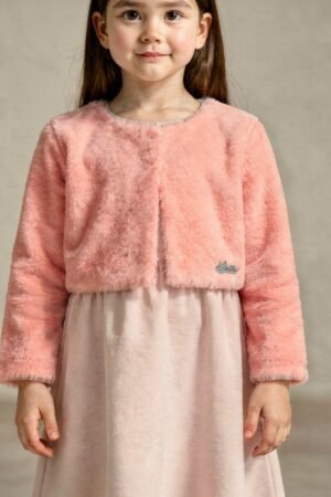 BOLERO EM PELO  MENINA ROSA