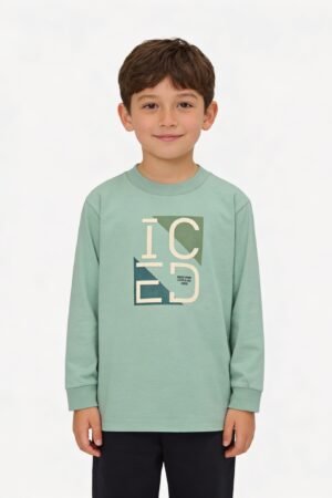 Camiseta Infantil Menino Meia Malha Trick Nick Verde