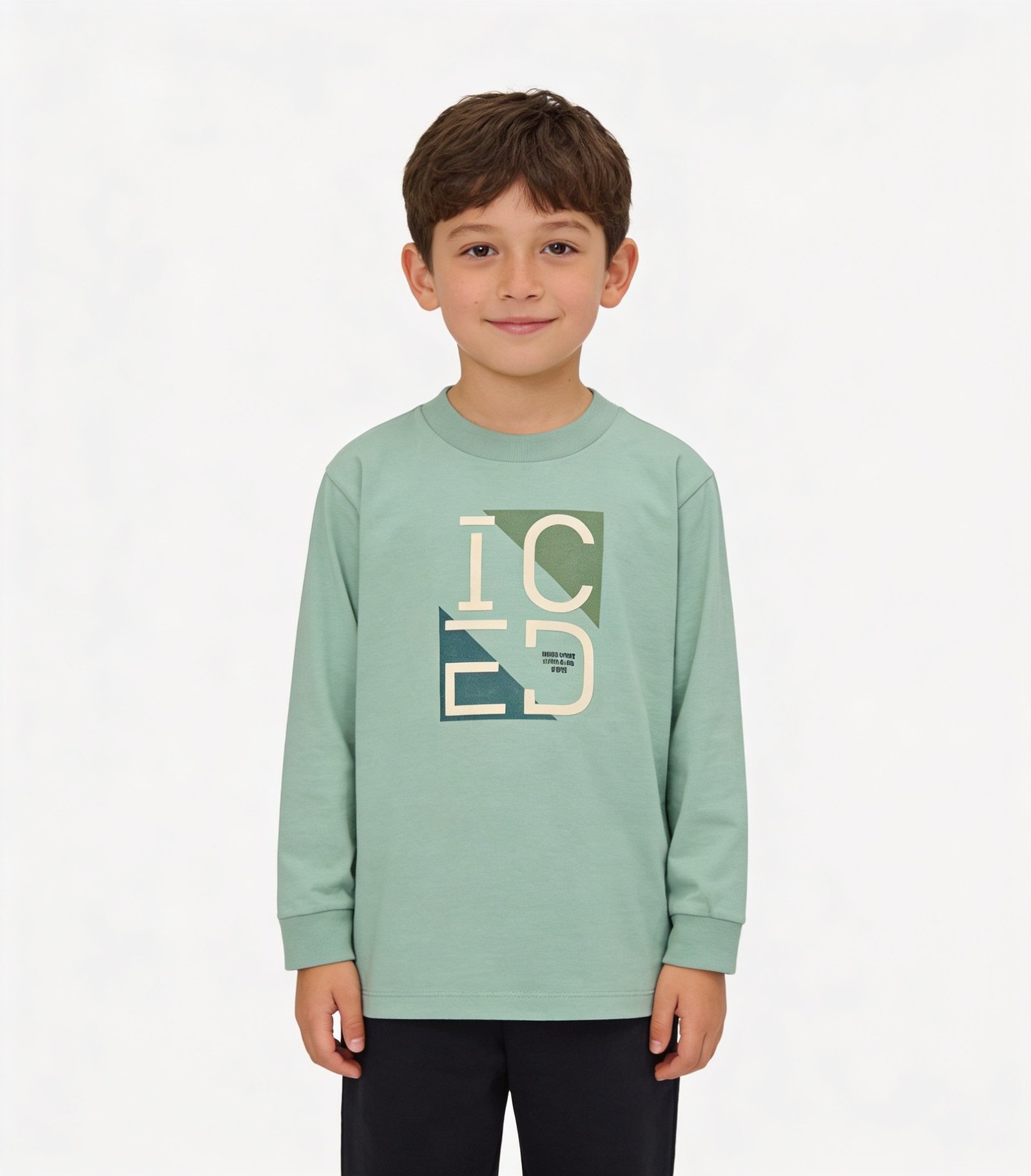 Camiseta Infantil Menino Meia Malha Trick Nick Verde - Imagem 2