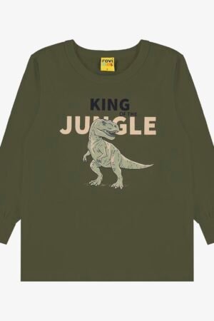 Camiseta Manga Longa em Meia Malha Rovi Kids 3027731