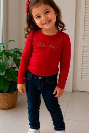 BLUSA MANGA LONGA INFANTIL RIBANA CANELADA TRICK NICK - 1133011