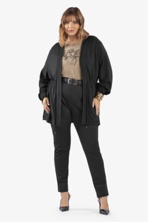 CARDIGAN MOLECOTTON FEMININO PLUS SIZE- S02065