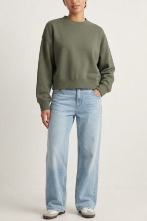 Blusao Cropped Manga Longa Moletom Basico Endless E15678