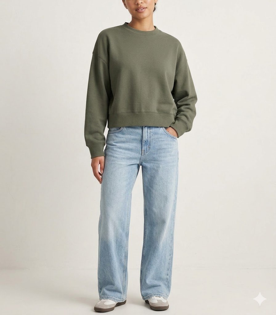 Blusao Cropped Manga Longa Moletom Basico Endless E15678