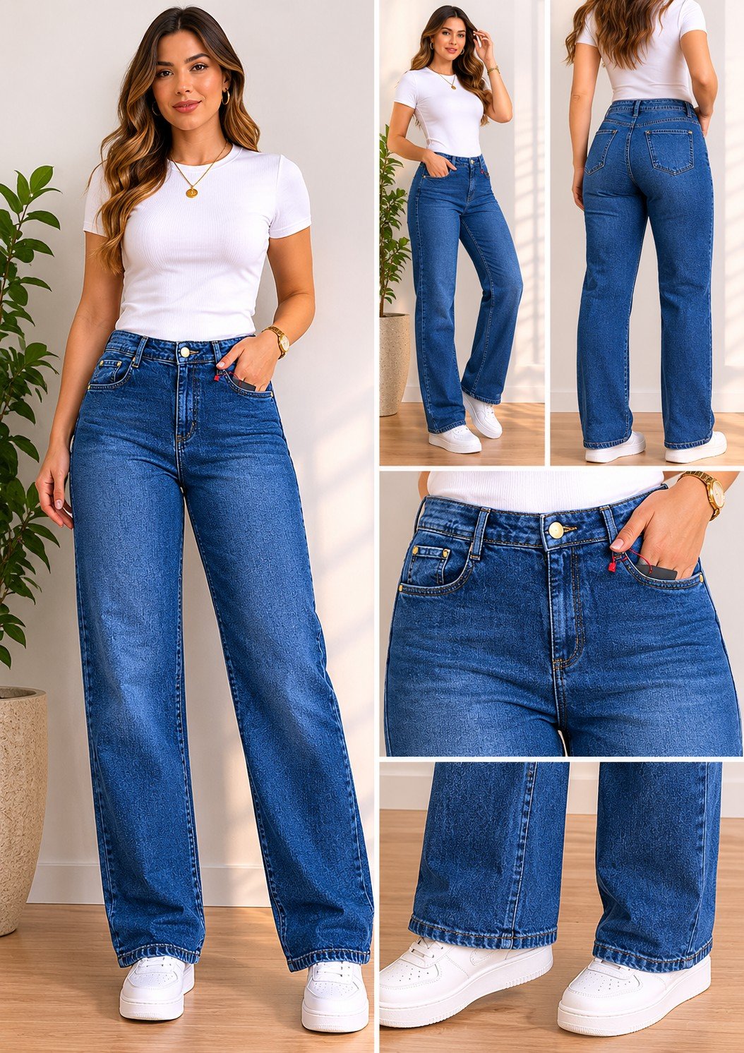 CALCA FEMININA WIDE LEG PETIT TEEZZ JEANS - TE22244 - Imagem 7