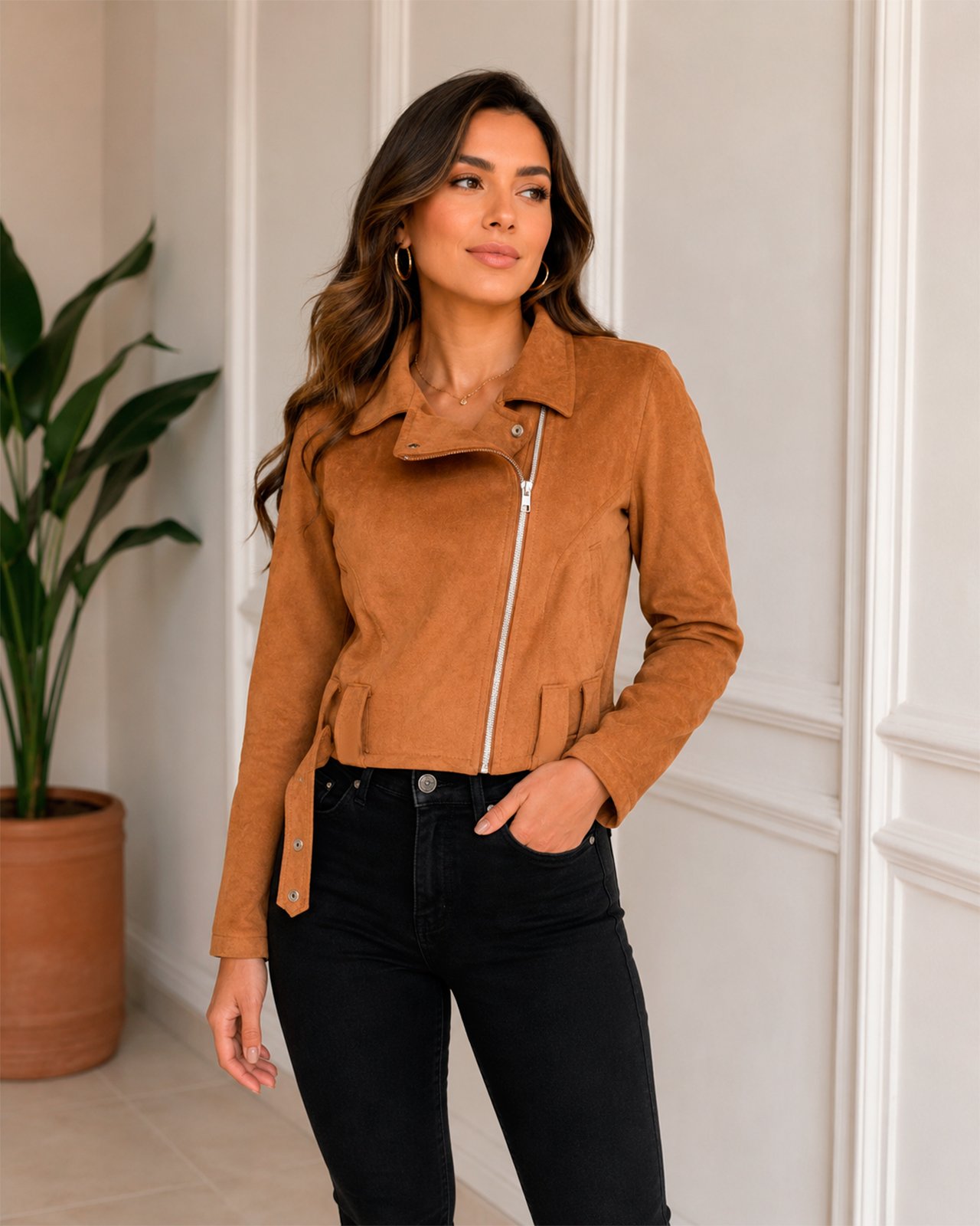 JAQUETA SUEDE FEMININA NIKOL MODAS