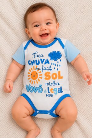 BODY MANGA CURTA ESTAMPA MUB BABY