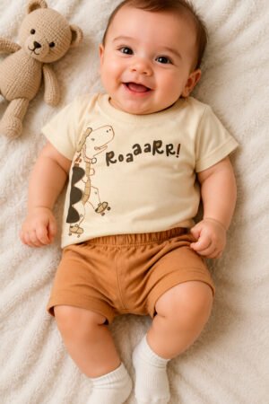 CONJUNTO CAMISETA E BERMUDA BEBE ROVI KIDS - 3029020