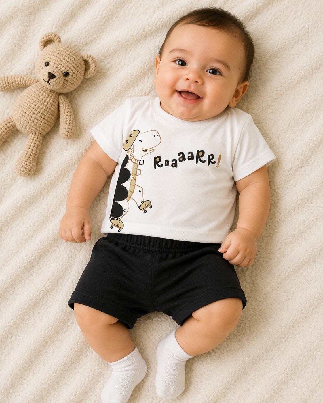 CONJUNTO CAMISETA E BERMUDA BEBE ROVI KIDS - 3029020 - Imagem 4