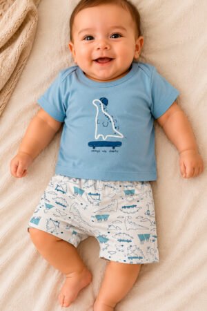 CONJUNTO CAMISETA E BERMUDA BEBE ROVI KIDS - 3029030