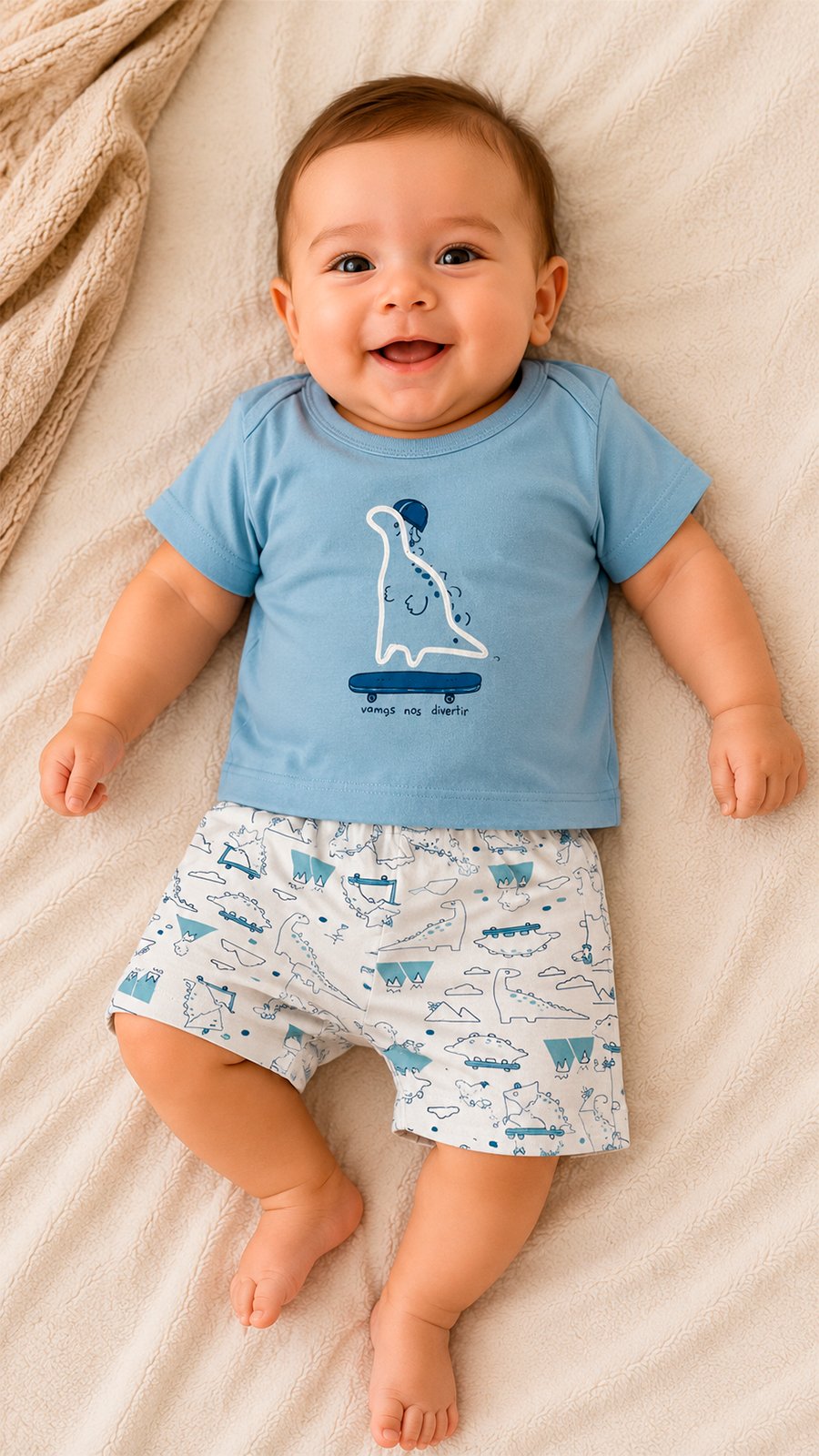 CONJUNTO CAMISETA E BERMUDA BEBE ROVI KIDS - 3029030