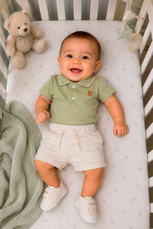 CONJUNTO BEBE CAMISETA POLO E BERMUDA TRICK NICK - 1027500