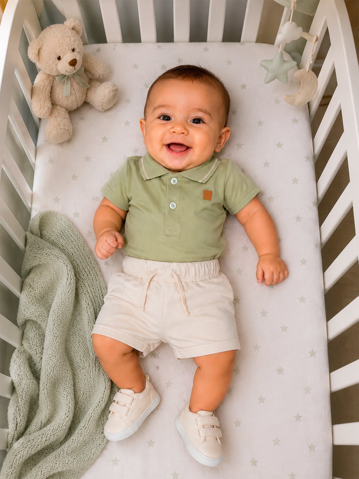 CONJUNTO BEBE CAMISETA POLO E BERMUDA TRICK NICK - 1027500 - Imagem 2