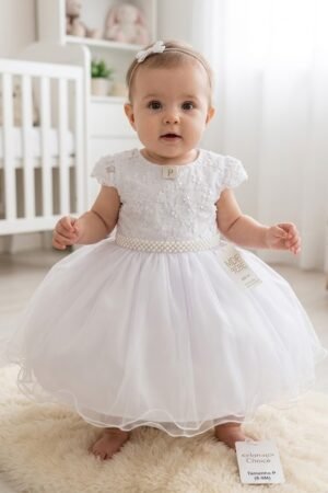 Vestido Infantil Menina Bonita Tule Bordado