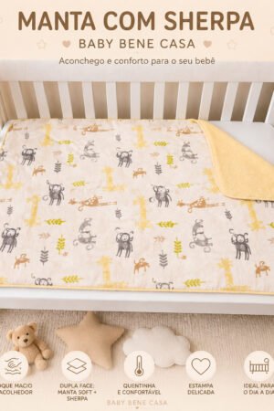 MANTA COM SHERPA BABY BENE CASA