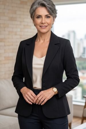 BLAZER CREPE  FEMININO FEMENA REF 807021