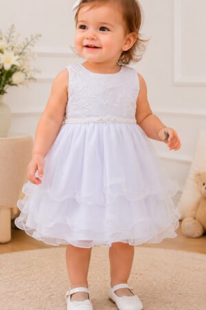VESTIDO BEBE SOCIAL BORDADO 2 PCS NELU - 2914