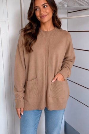 BLUSA MODAL ALONGADA C/BOLSO MALHARIA JACUTINGA - C112