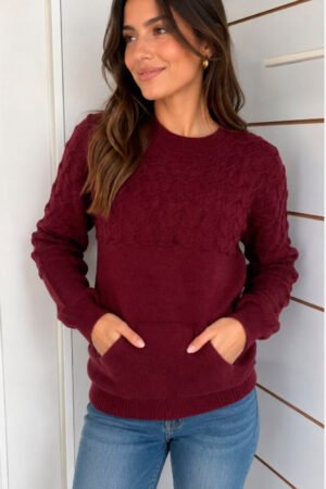 BLUSA MODAL ALONGADA C/BOLSO MALHARIA JACUTINGA - C1107