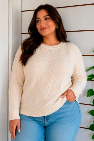 BLUSA PLUS SIZE MALHARIA JACUTINGA - P1115