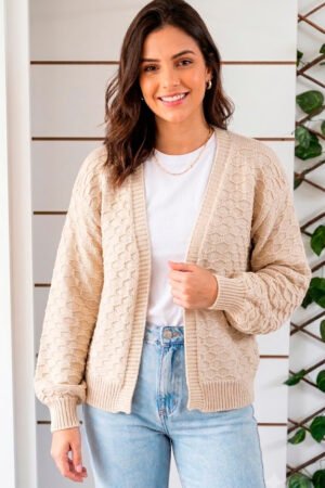 CONJUNTO CASACO E BLUSA SEM MANGAS VALENTINA TRICOT - V9011