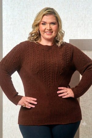 BLUSA TRANCAS E CANELADOS PLUS SIZE GIULIANA TRICOT - 1600
