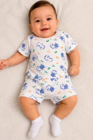 CONJUNTO BODY MANGA CURTA E BERMUDA BABYNHA