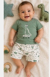CONJUNTO CAMISETA E BERMUDA BEBE ROVI KIDS - 3029030 - Imagem 5