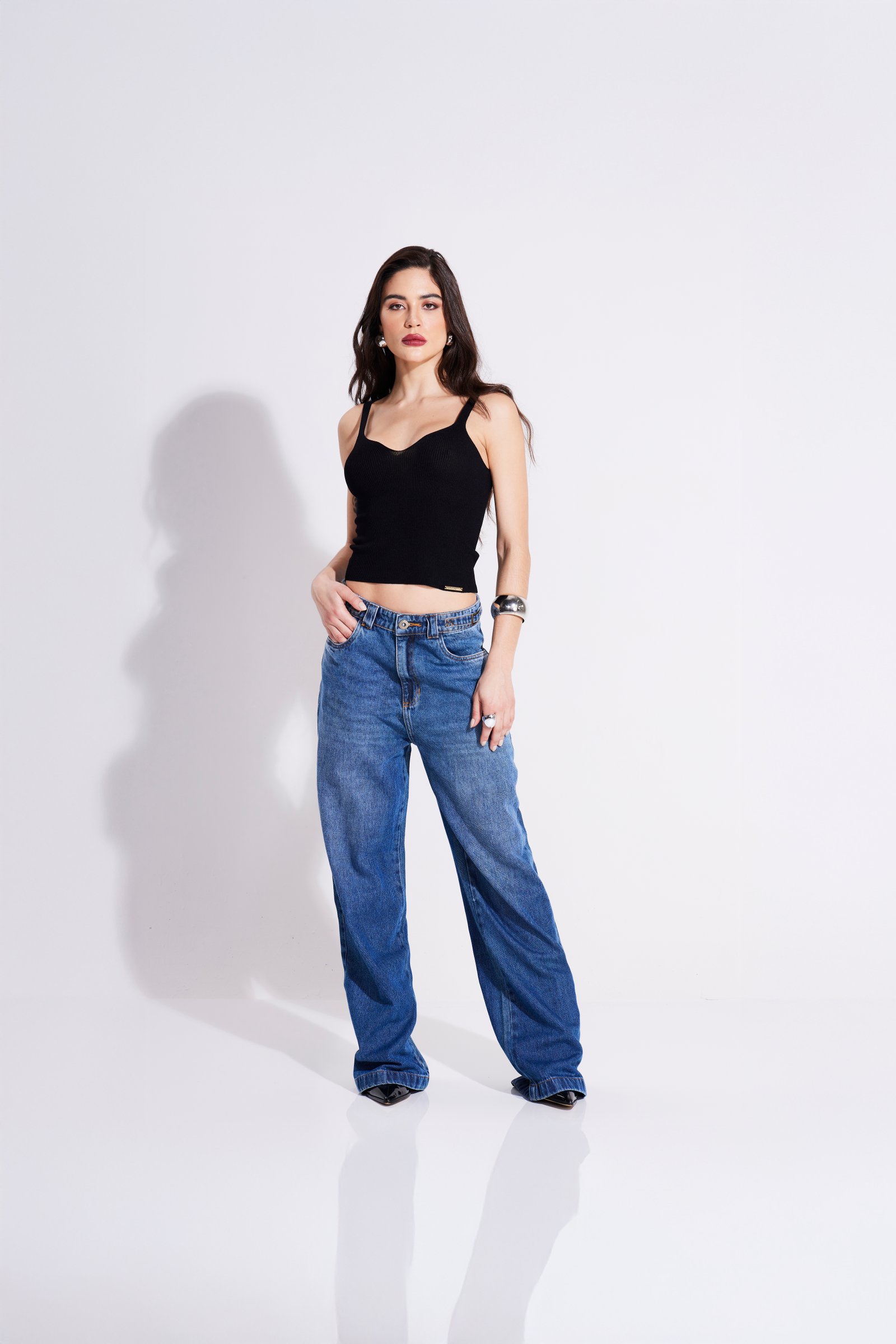 CALCA TEEZZ JEANS FEM WIDE LEG - TE21855