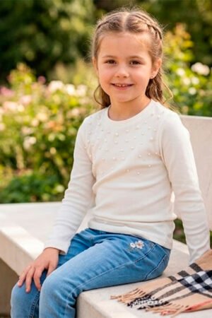BLUSA MANGA LONGA PEROLAS INFANTIL TRICK NICK