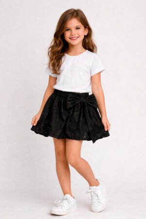 SHORT SAIA MALHA BRILHO INFANTIL TRICK NICK - L632