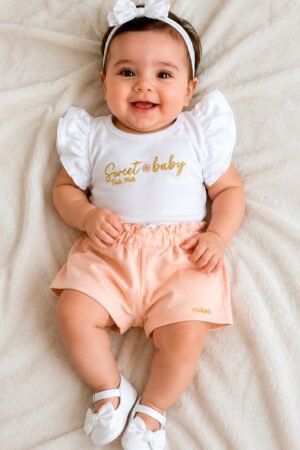 Conjunto Infantil Blusa Com Shorts Trick Nick BRANCO P