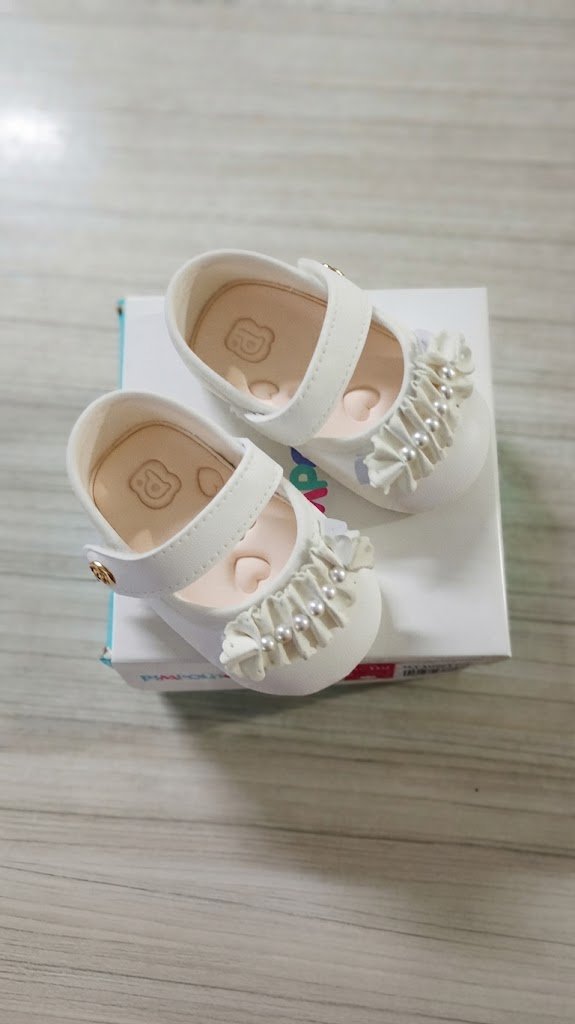 Sapato Bebe Pimpolho Menina com Velcro e flor 110547C - Imagem 2