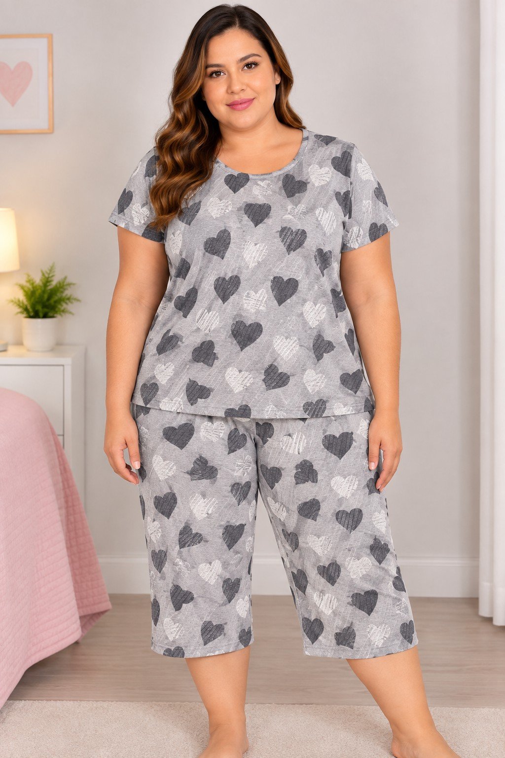 CONJUNTO PIJAMA FEMININO SUEDE SABRIELI - 285 - Imagem 2