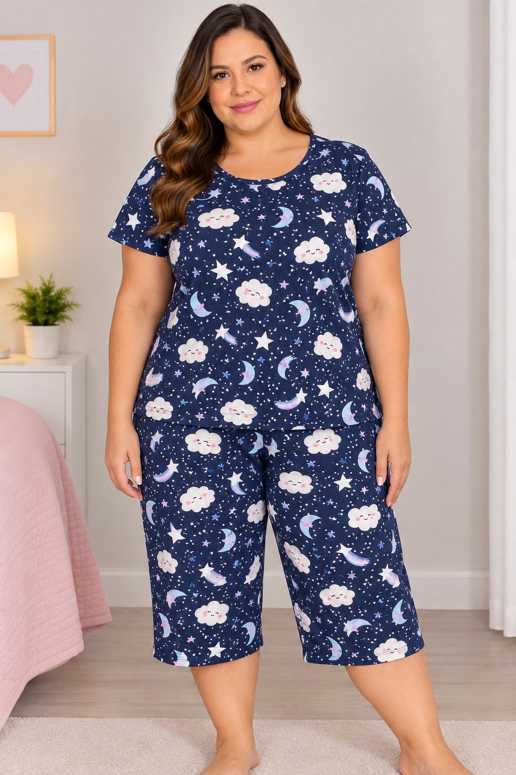 CONJUNTO PIJAMA FEMININO SUEDE SABRIELI - 285 - Imagem 4