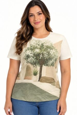 BLUSA MANGA CURTA T.POLY LUNENDER - C5273