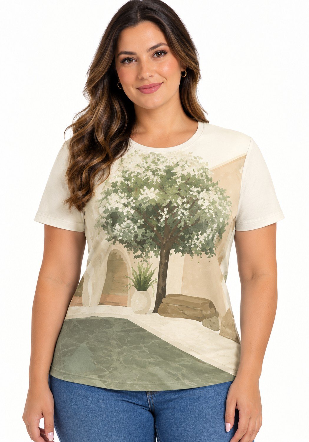BLUSA MANGA CURTA T.POLY LUNENDER - C5273
