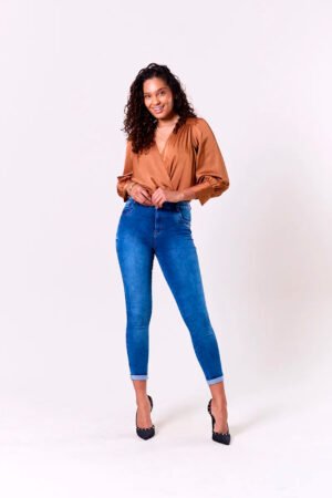 CALCA JEANS CROPPED FEMININA BIVIK - 229193