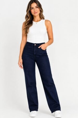 CALCA JEANS RETA FEMININA BIVIK - 231721