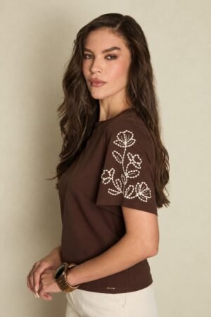BLUSA MANGA CURTA MALHA MARABELLA LUNENDER - C5268